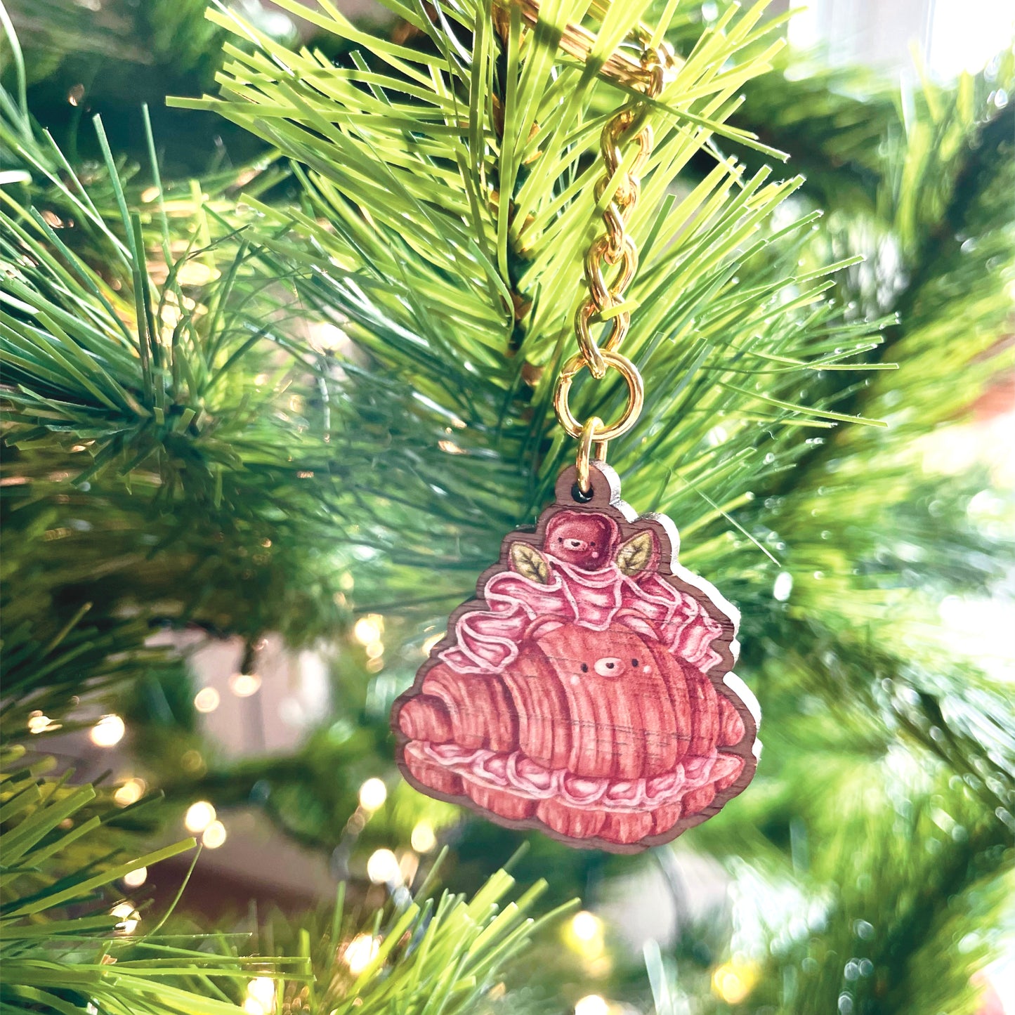 Bear Croissant Keyring