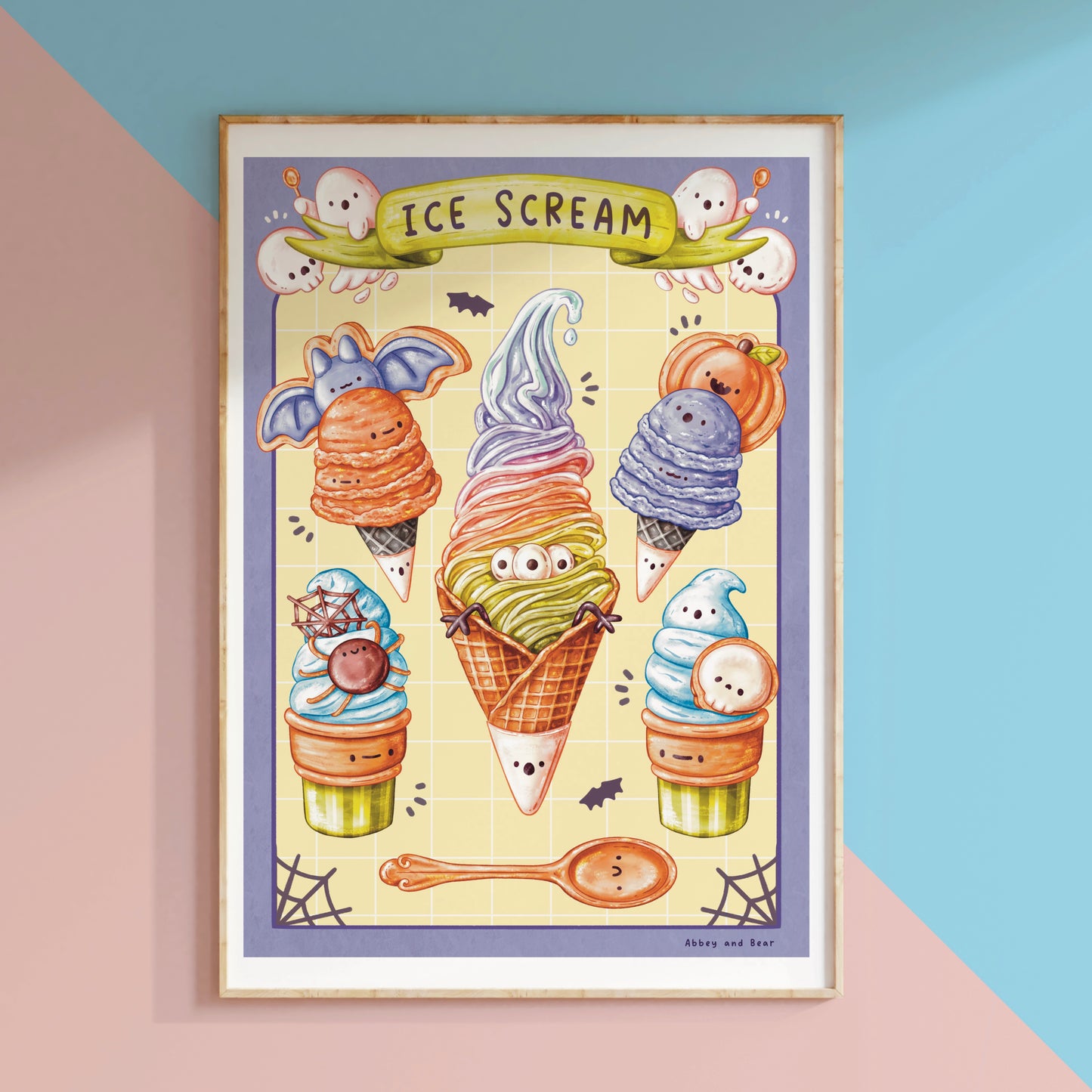 Spooky Ice Scream Art Print