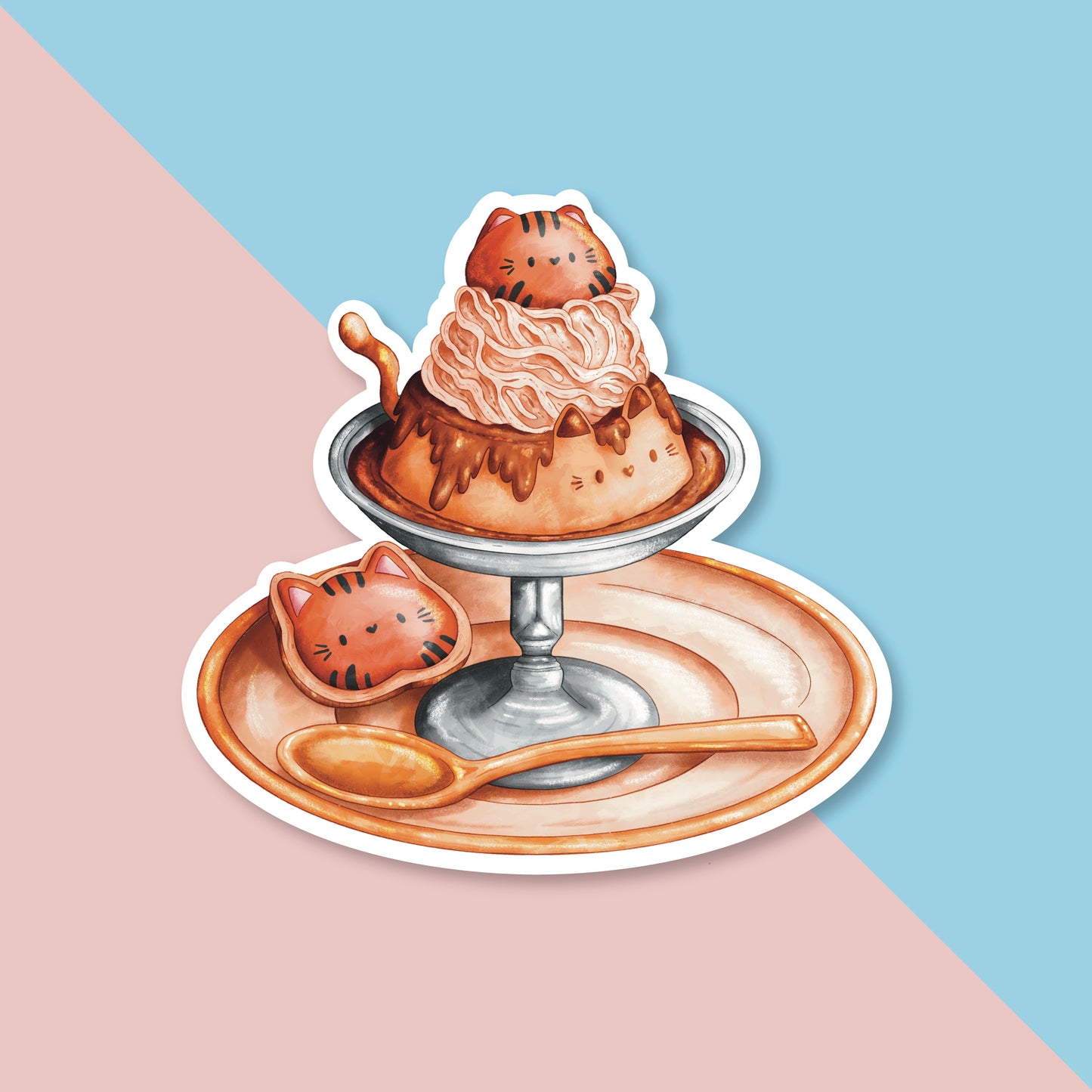 Tiger Creme Caramel Sticker