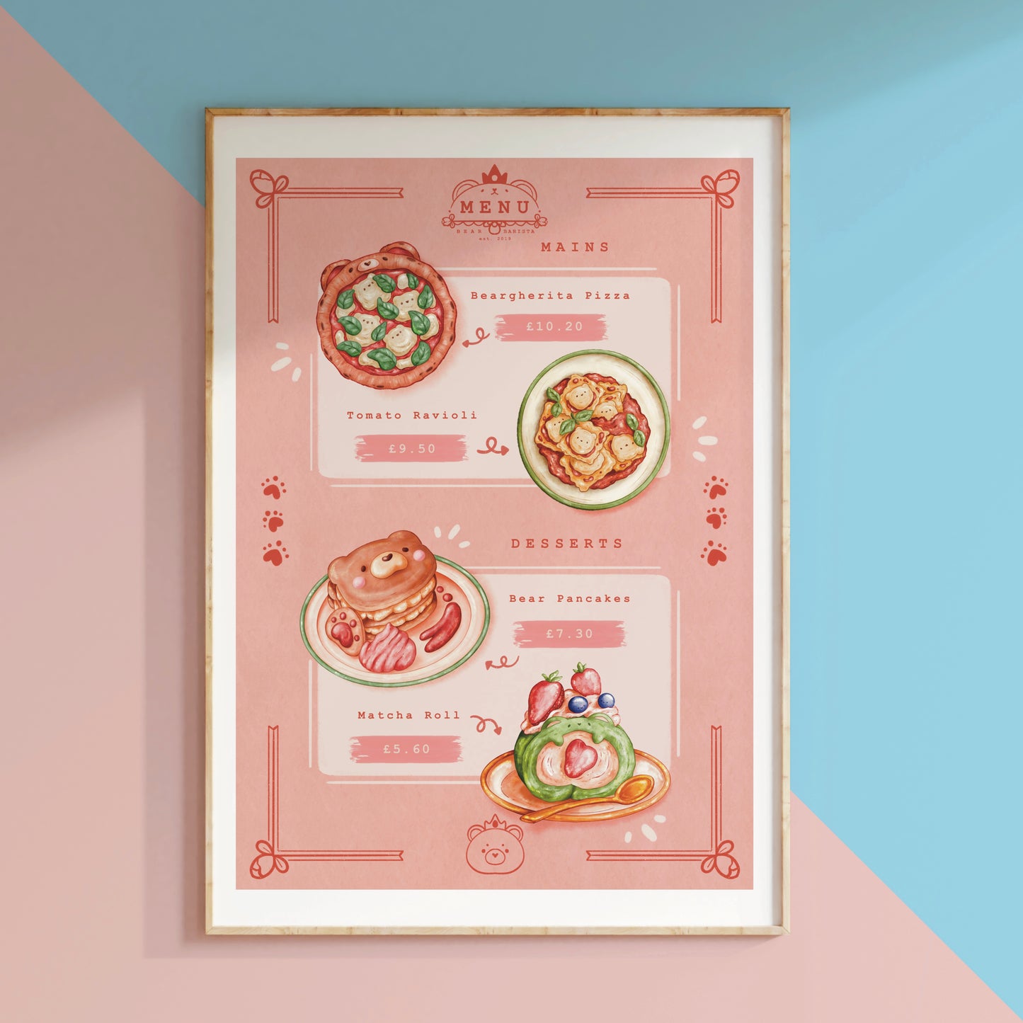 Bear Barista 02 Art Print