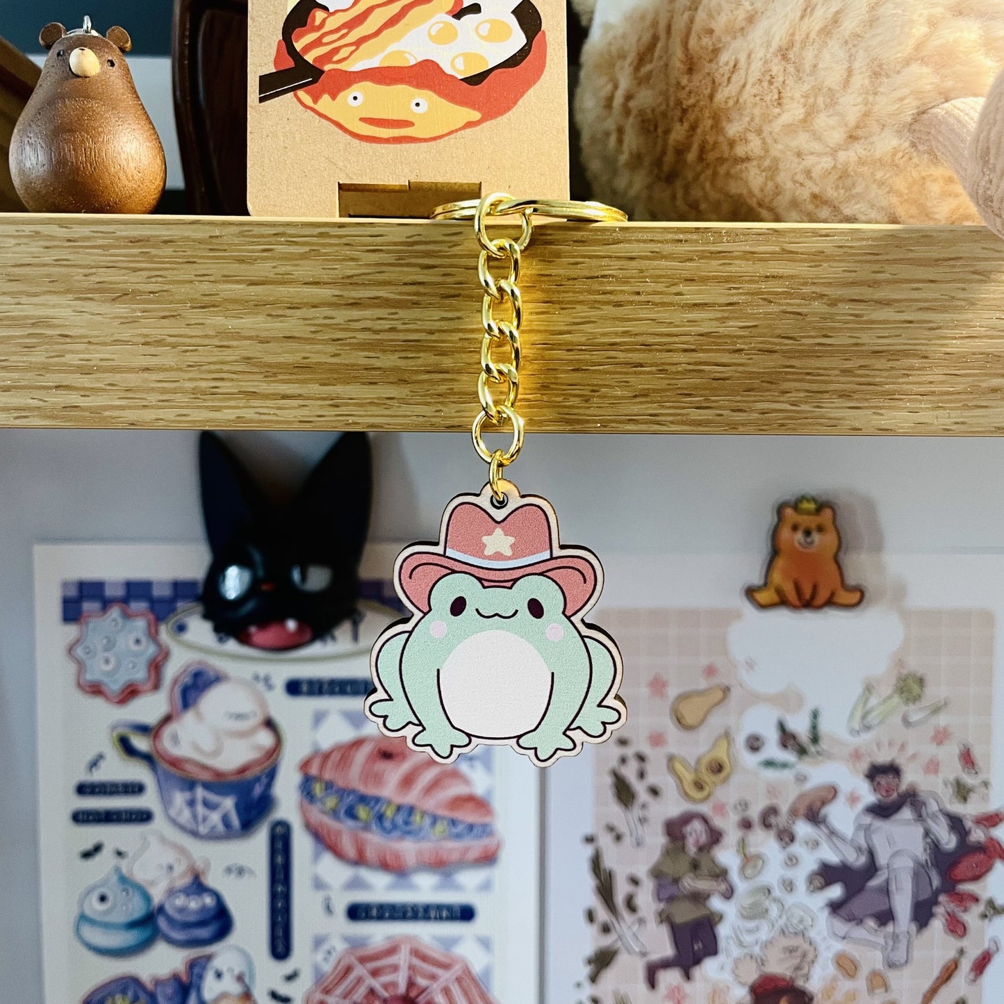Sheriff Puddles the Frog Keyring