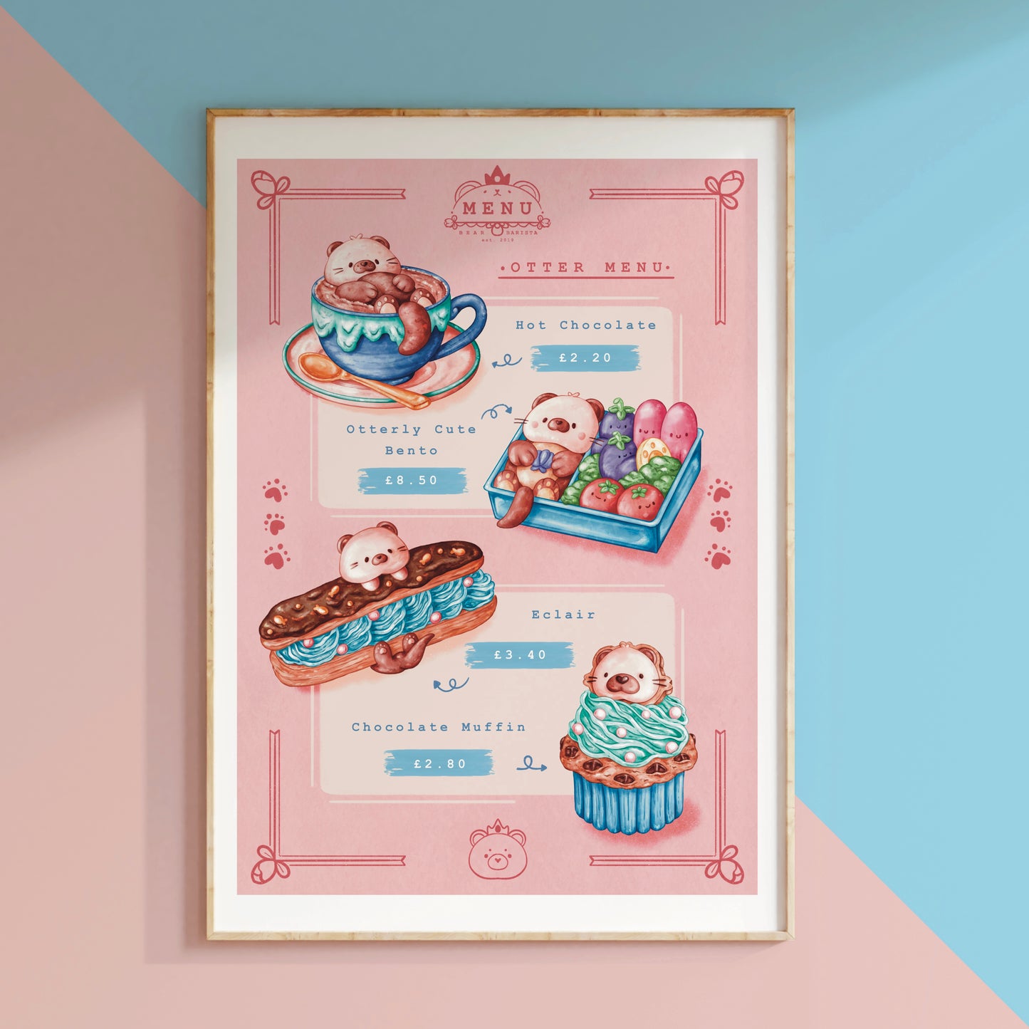 Otter Menu Art Print