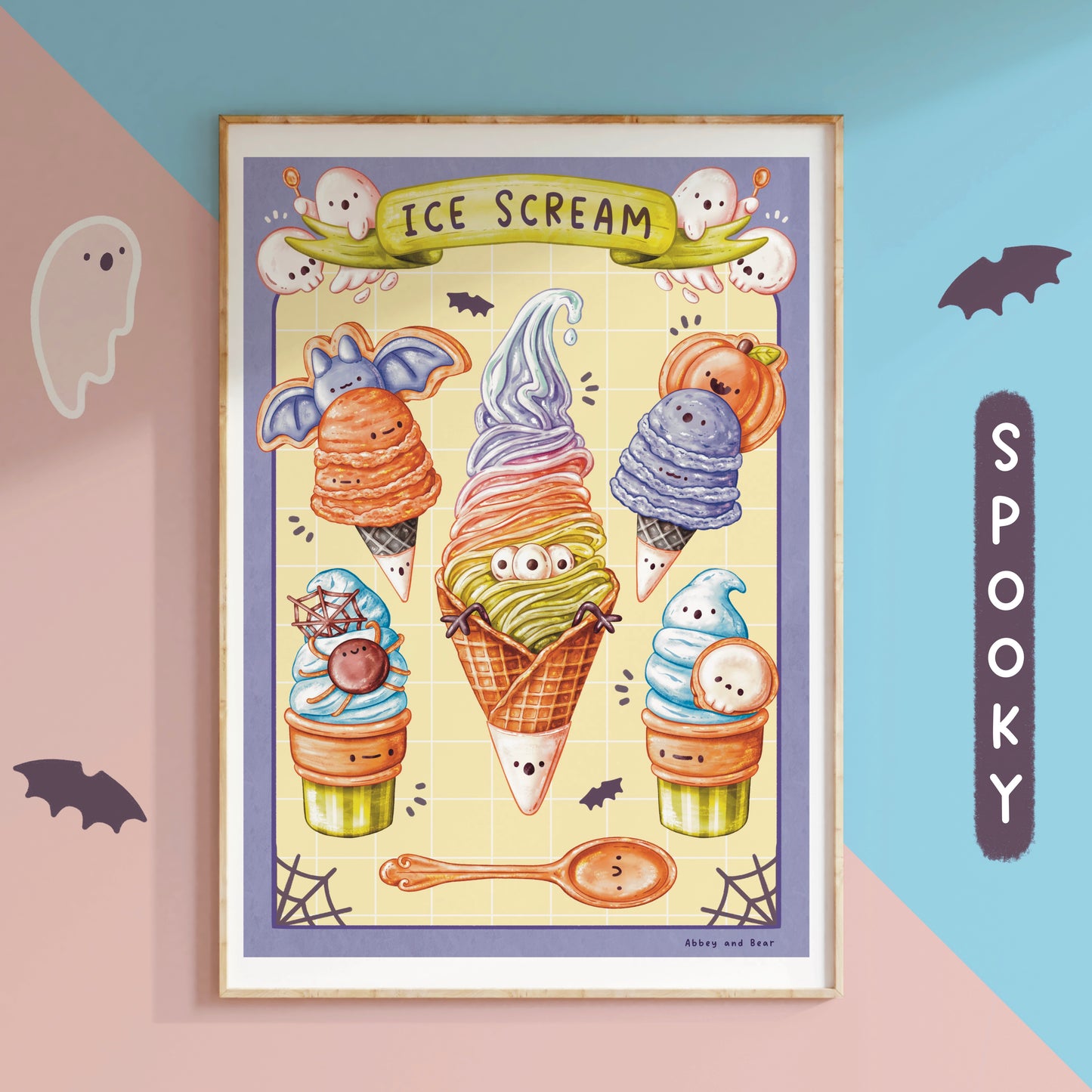 Spooky Ice Scream Art Print