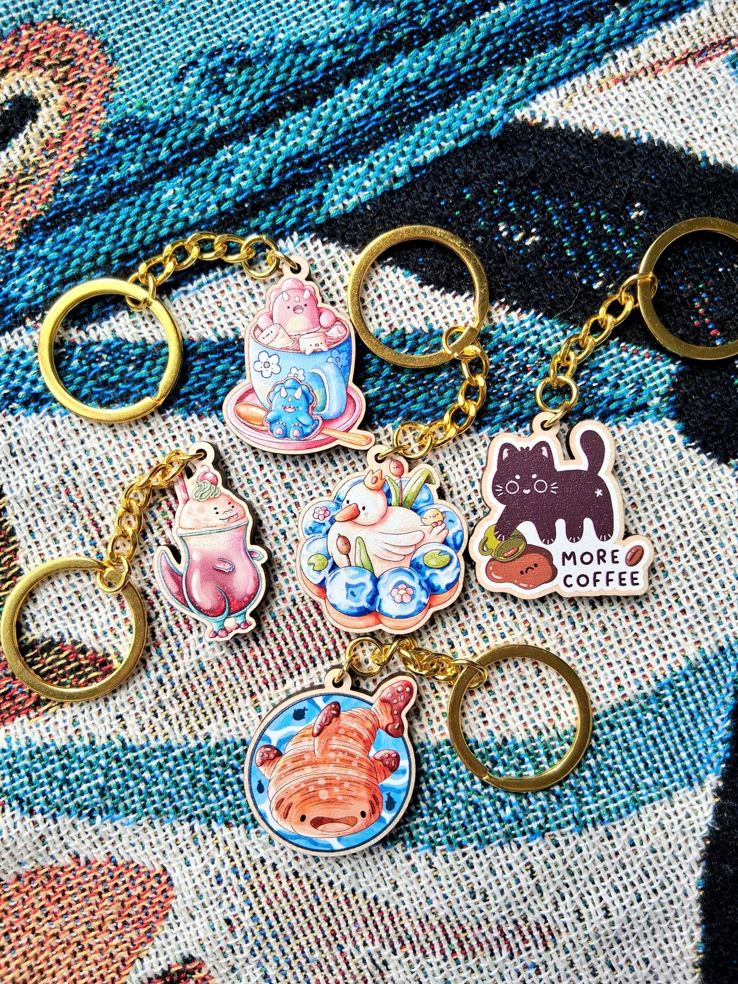 Ducky Prince Doughnut Keyring