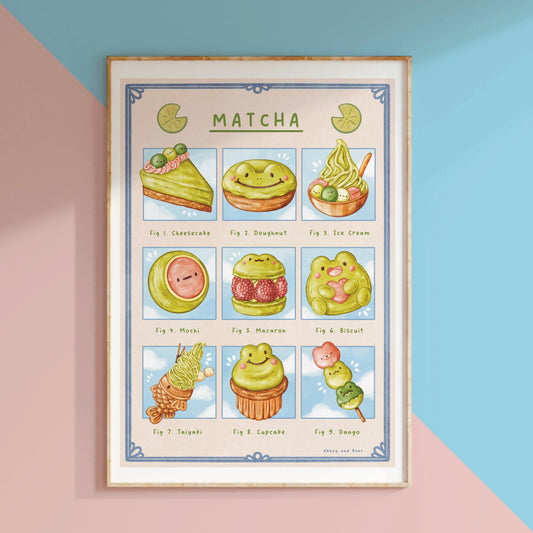 Matcha Frog Art Print