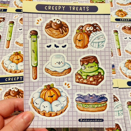 Creepy Treats A6 Sticker Sheet