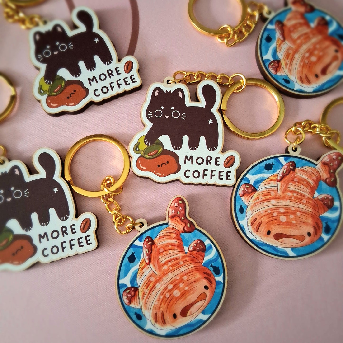 Whale Shark Croissant Keyring
