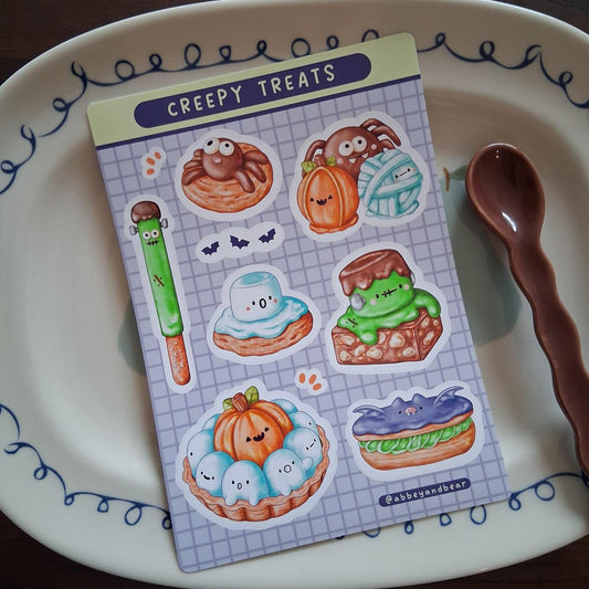 Creepy Treats A6 Sticker Sheet