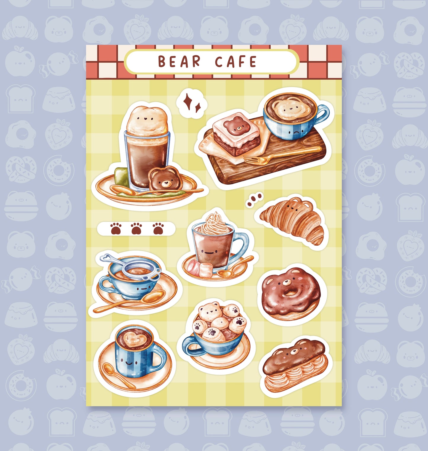 PREORDER - Bear Cafe Sticker Sheet