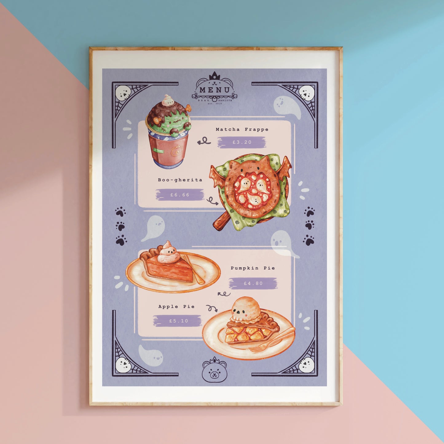 Spooky Halloween Menu Art Print