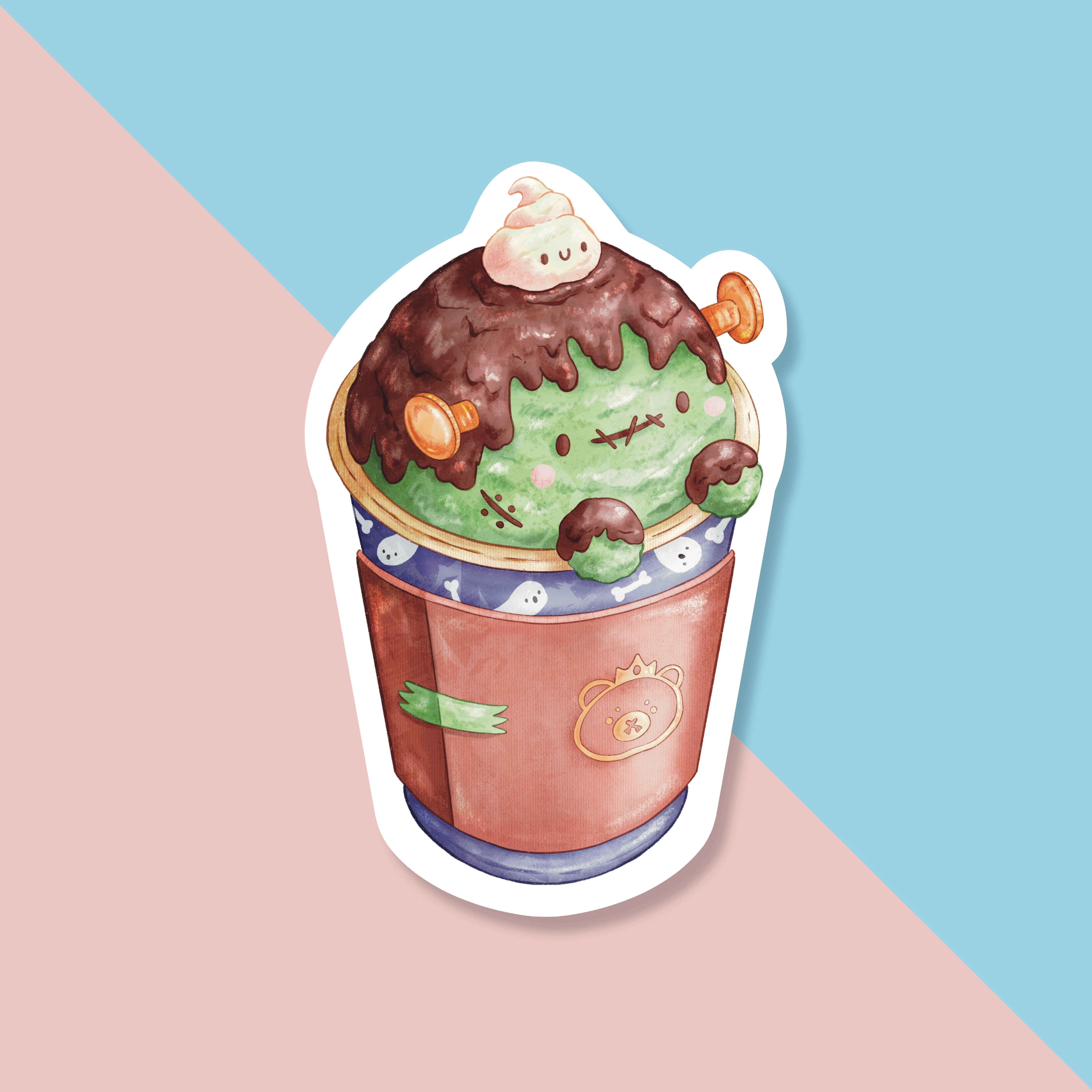 Ffe Sticker Frankenstein Frappe Sticker – Abbey and Bear