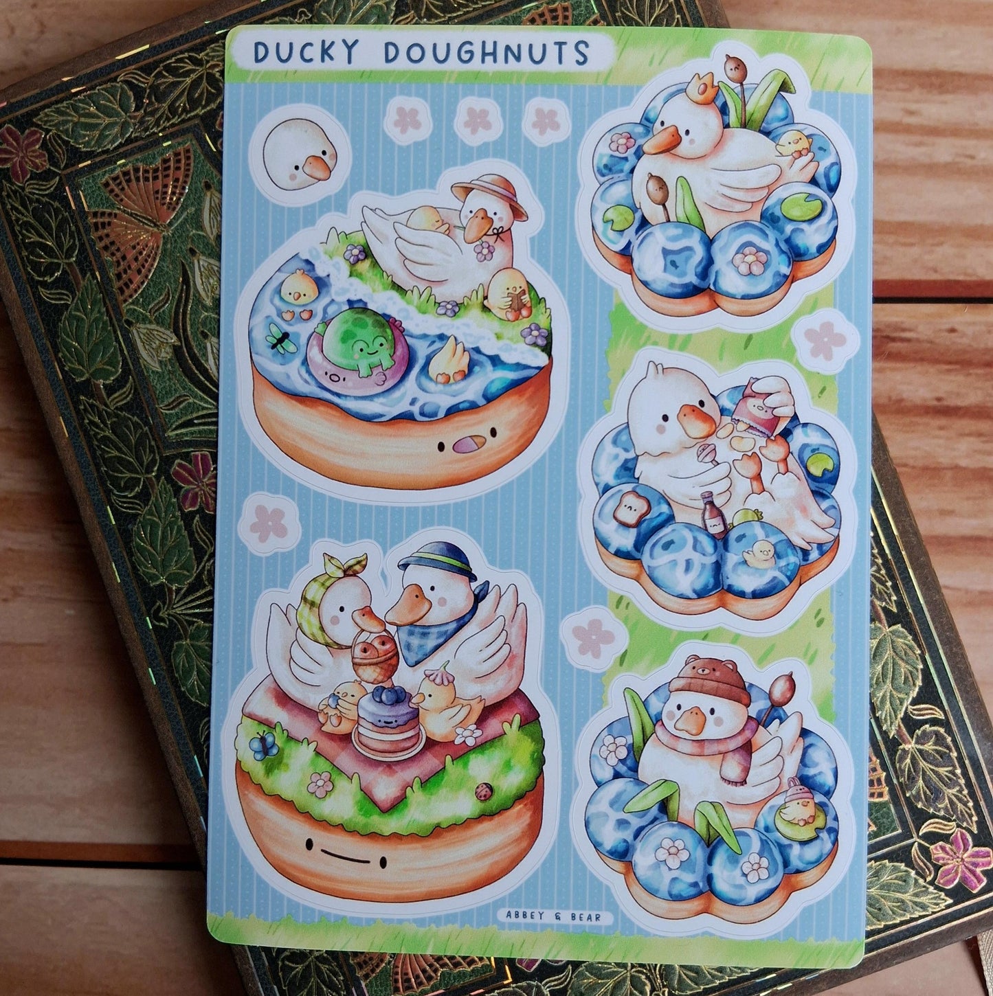 Ducky Doughnuts A6 Sticker Sheet