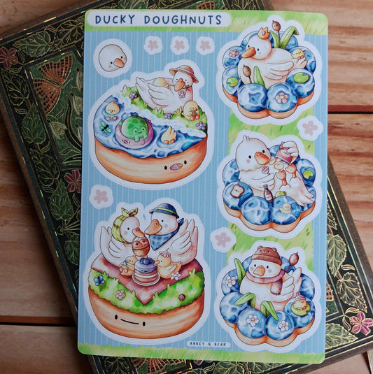 Ducky Doughnuts A6 Sticker Sheet