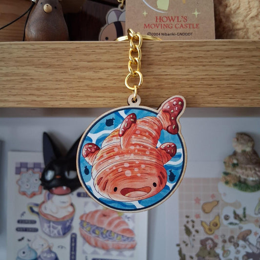 Whale Shark Croissant Keyring