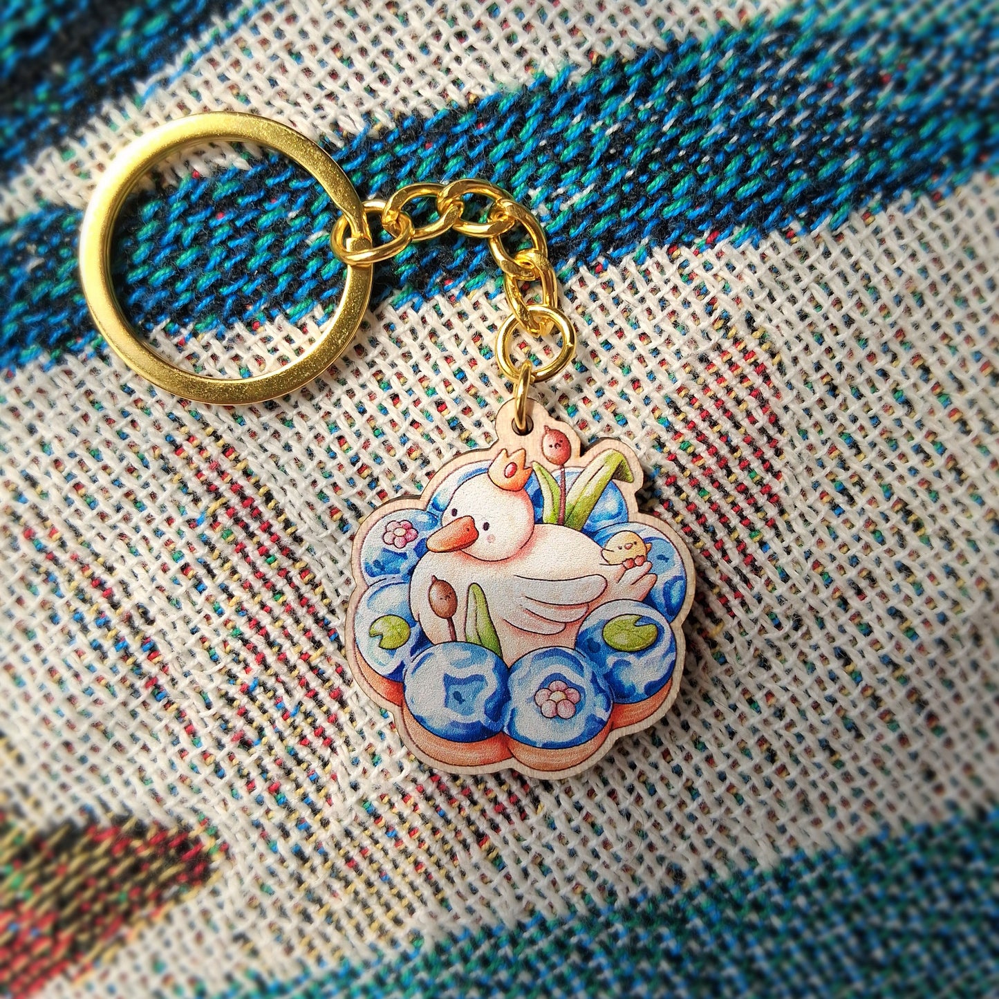 Ducky Prince Doughnut Keyring