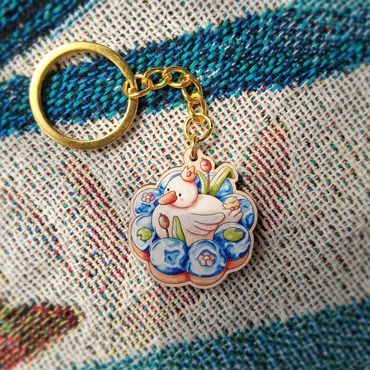 Ducky Prince Doughnut Keyring