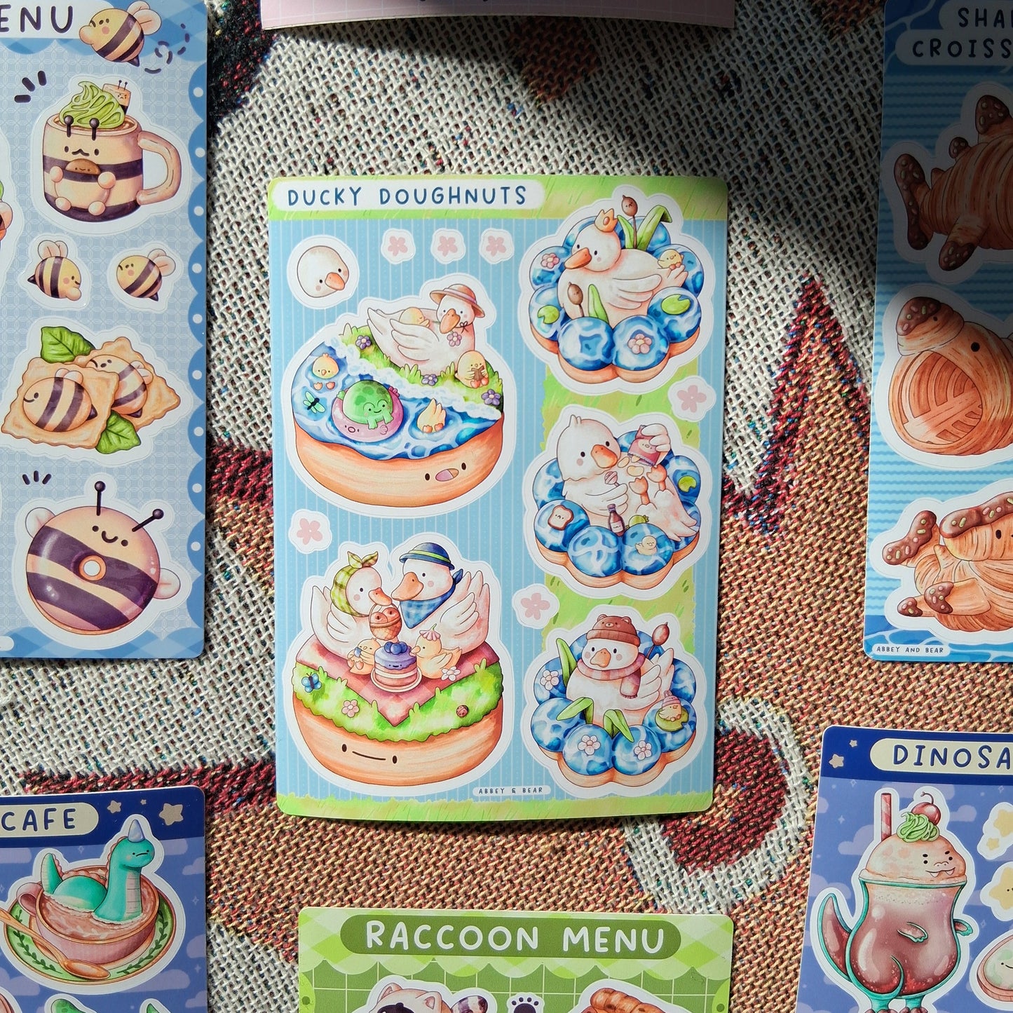 Ducky Doughnuts A6 Sticker Sheet